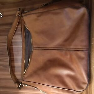 Realer brown leather tote bag